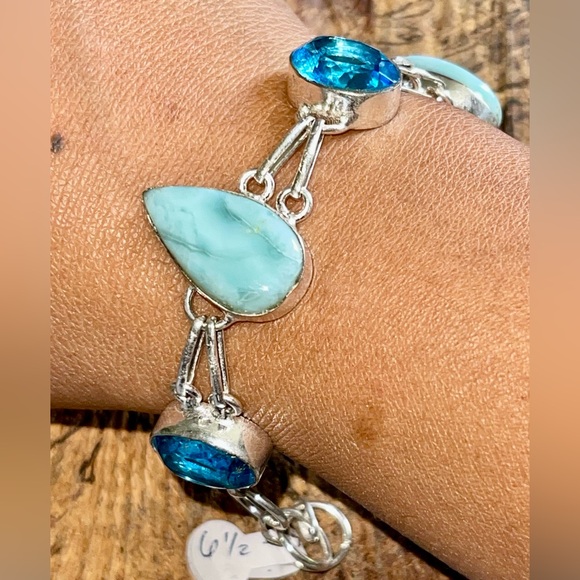 Caribbean Larimar Pectolite Bracelet - Picture 6 of 8